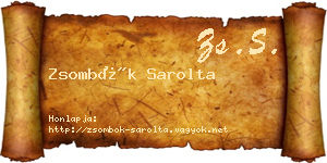 Zsombók Sarolta névjegykártya