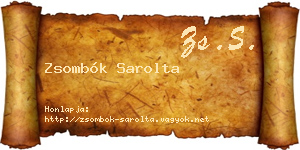 Zsombók Sarolta névjegykártya