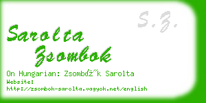 sarolta zsombok business card